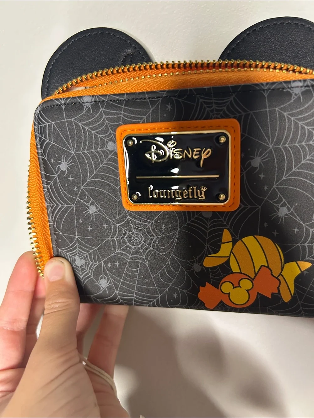 Disney Mickey Mouse Halloween Pumpkin Wallet - Black & Orange